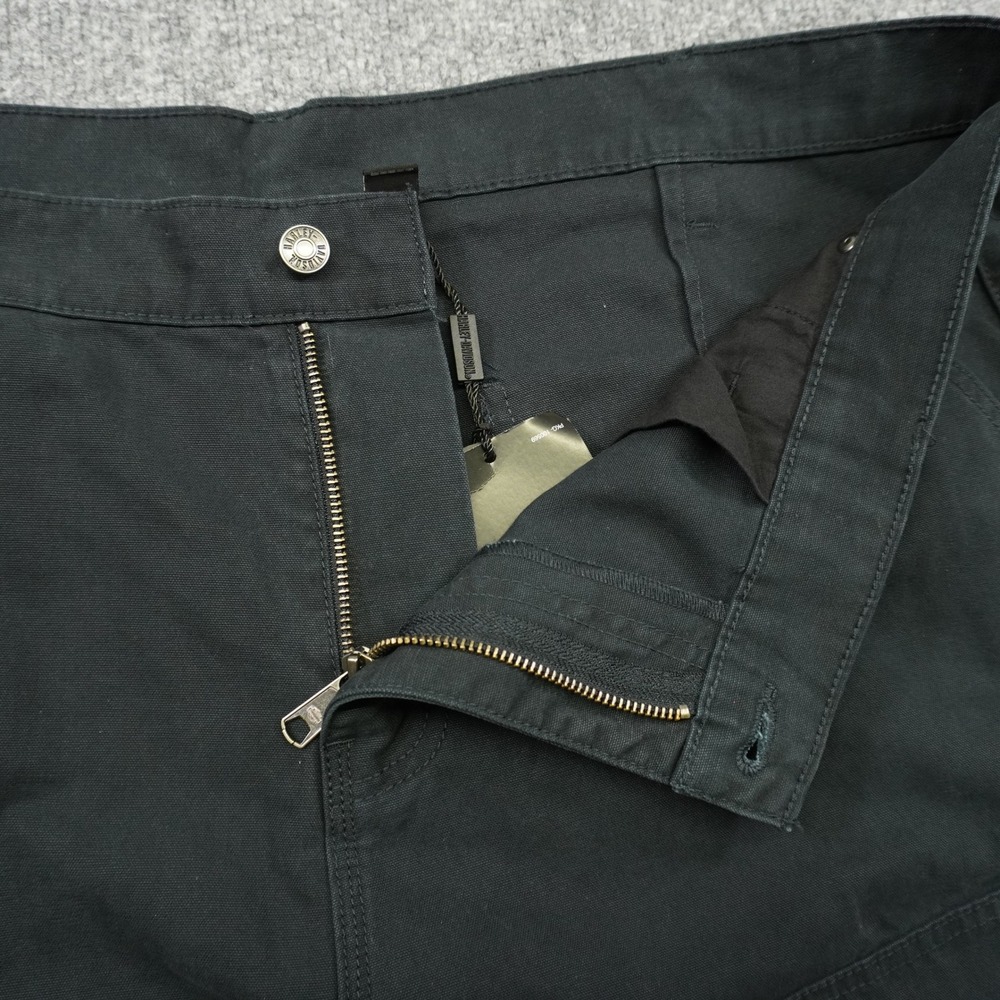Harley-Davidson Mens Black Carpenter Canvas Double Knee Work Pants 42x30 - Picture 12 of 16